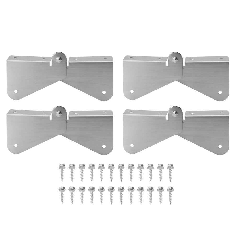 4Pcs Stainless Steel Gutter Downspout Extension Hinge Flip Up 609610752677