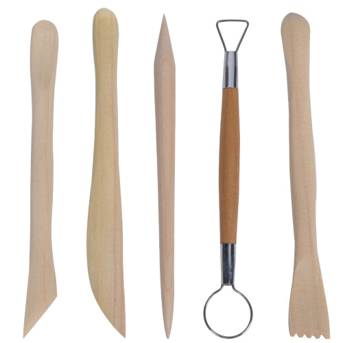 5 Pcs Clay Tool Clay Modeling Tools Office Child 16.5x1cm 2