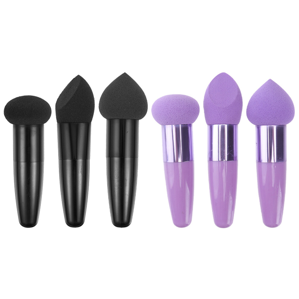Solustre 18 Pcs Makeup Sponge Pens Portable Beauty Puff Cosmetics Accessory