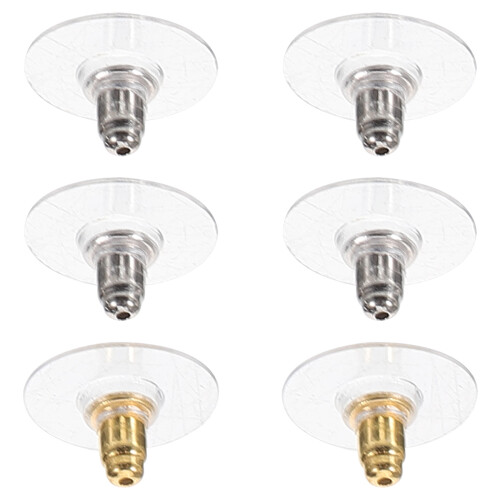 3 Paar S925 Silber Ohrstecker Mit Silikonverschluss