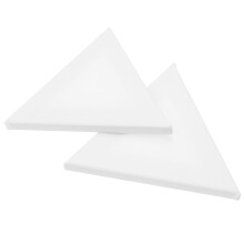 2 ölgemälde- acryl, dreieckig, 20 cm, weiß