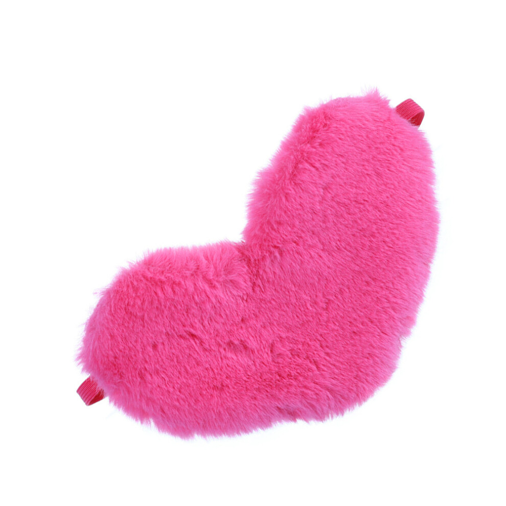 2 Pcs Plush Heart-Shaped Sleeping Eye Mask For Children (Rosy) Light Artibetter