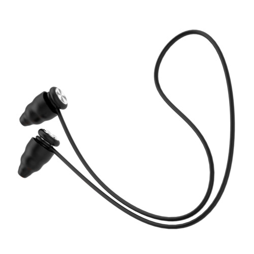 5 Sets Noise Cancelling Black Silicone Bullet Earplugs With Cord 2