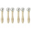 6 Pcs Single Jingle Bell Hand Shake Vertical Music Instrument Gift 6