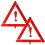 2 auto-warn , faltbares sicherheits-dreibein unterwegs 4