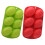 2Stk Bunte Silikonform Eier Backmold Ostern Küchen Gadget 1