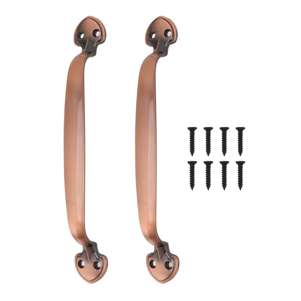 2Pcs Door Pull Handle Zinc Alloy Red Bronze 609610753667
