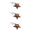 3Pcs Five-Pointed Star Candle Stand Glass Iron Tea Light Holder 8