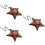 3Pcs Five-Pointed Star Candle Stand Glass Iron Tea Light Holder 7