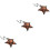 3Pcs Five-Pointed Star Candle Stand Glass Iron Tea Light Holder 5