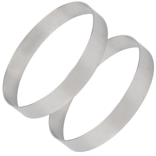 8 Pcs Stainless Steel Pizza Baking Rings For Pie Cake And Saucing 2