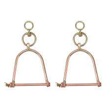 (S) 2PCS Cow Bull Nose Ring Stainless Steel Swivel Half Hoof Clamp