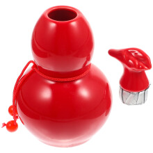 5Pièces Gourdes En Céramique Rouge Idéales Pour Poudre