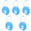 5Pcs Hanging Flying Disc Buckle Carrier Clip 5