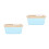 2Pcs Ceramic Butter Dish 600Ml With Lid And Spatula 5
