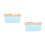 2Pcs Ceramic Butter Dish 600Ml With Lid And Spatula 6