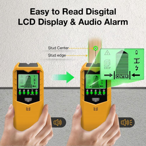 5 In 1 Wall Detector Electric Multi Function Stud Detector With LCD Display For Wood AC Wire Pipe Metal Studs 1