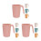 12 Pcs Reusable Coffee Cup Made From Straw With Handle 9