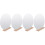 4Pcs Wooden Base Desktop Acrylic Irregular Makeup Mirror 6