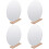 4Pcs Wooden Base Desktop Acrylic Irregular Makeup Mirror 7