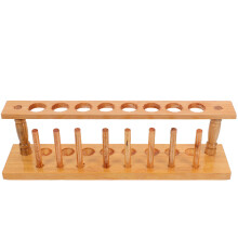 2Pcs Wooden Test Tube Rack Holder For Storage And Display (8 Holes)