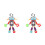 2pcs Robot Stuffed Hanging Toy Stroller Crib Swing With Molar Rod 4