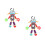 2pcs Robot Stuffed Hanging Toy Stroller Crib Swing With Molar Rod 6