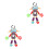 2pcs Robot Stuffed Hanging Toy Stroller Crib Swing With Molar Rod 5