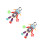 2pcs Robot Stuffed Hanging Toy Stroller Crib Swing With Molar Rod 2