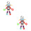 2pcs Robot Stuffed Hanging Toy Stroller Crib Swing With Molar Rod 8