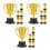 18 Pcs Mini Trophy Cups For Kids Small Plastic Gold Awards 4