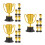 18 Pcs Mini Trophy Cups For Kids Small Plastic Gold Awards 6