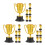 18 Pcs Mini Trophy Cups For Kids Small Plastic Gold Awards 10