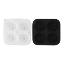 (Basketball) 2Pcs Silicone Ice Cube Molds Round Sphere Ball Whiskey Cocktails