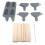 (Blue) Ice Cream Mold Silicone DIY Pop Maker 50 Sticks Grey 1