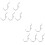 10 Pcs Perforated Wall Hooks U Shape Heavy Duty Pegboard Display 6