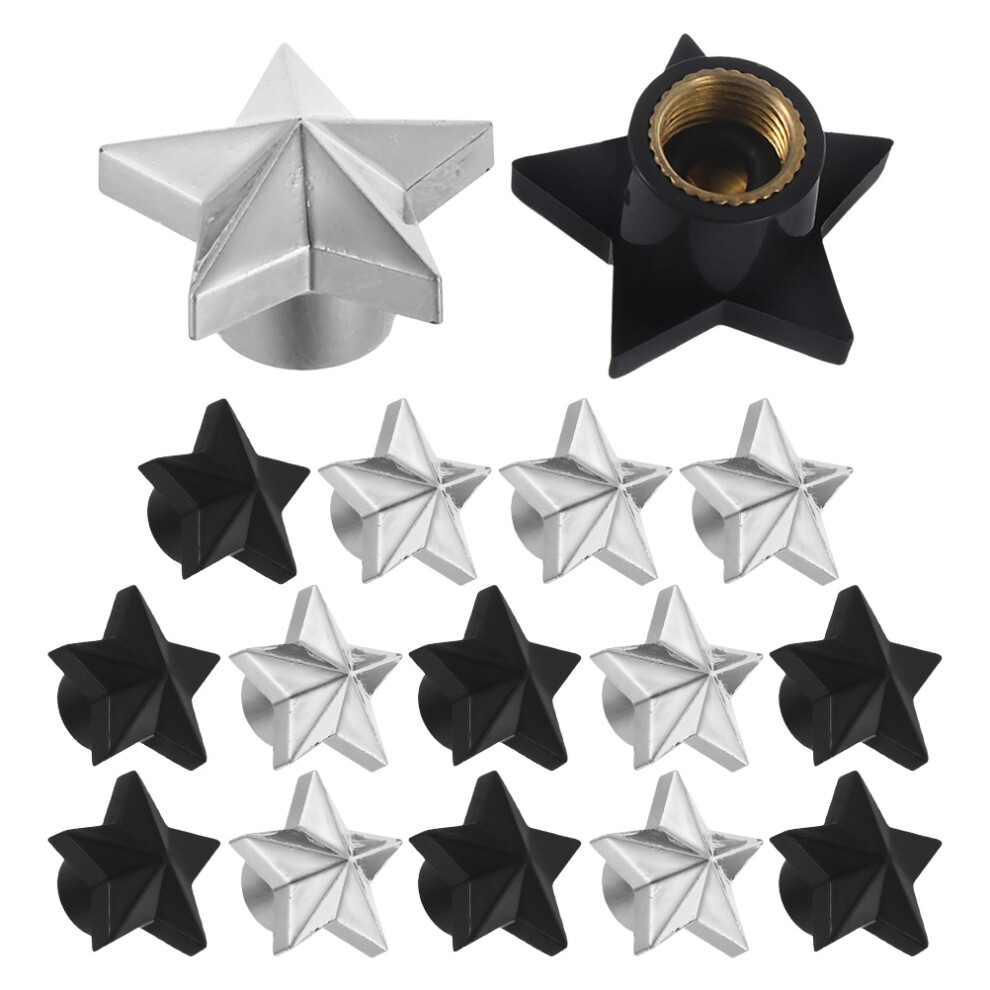 48 Pcs Star Shape Stainless Steel Tire Valve Stem Caps 033590372950
