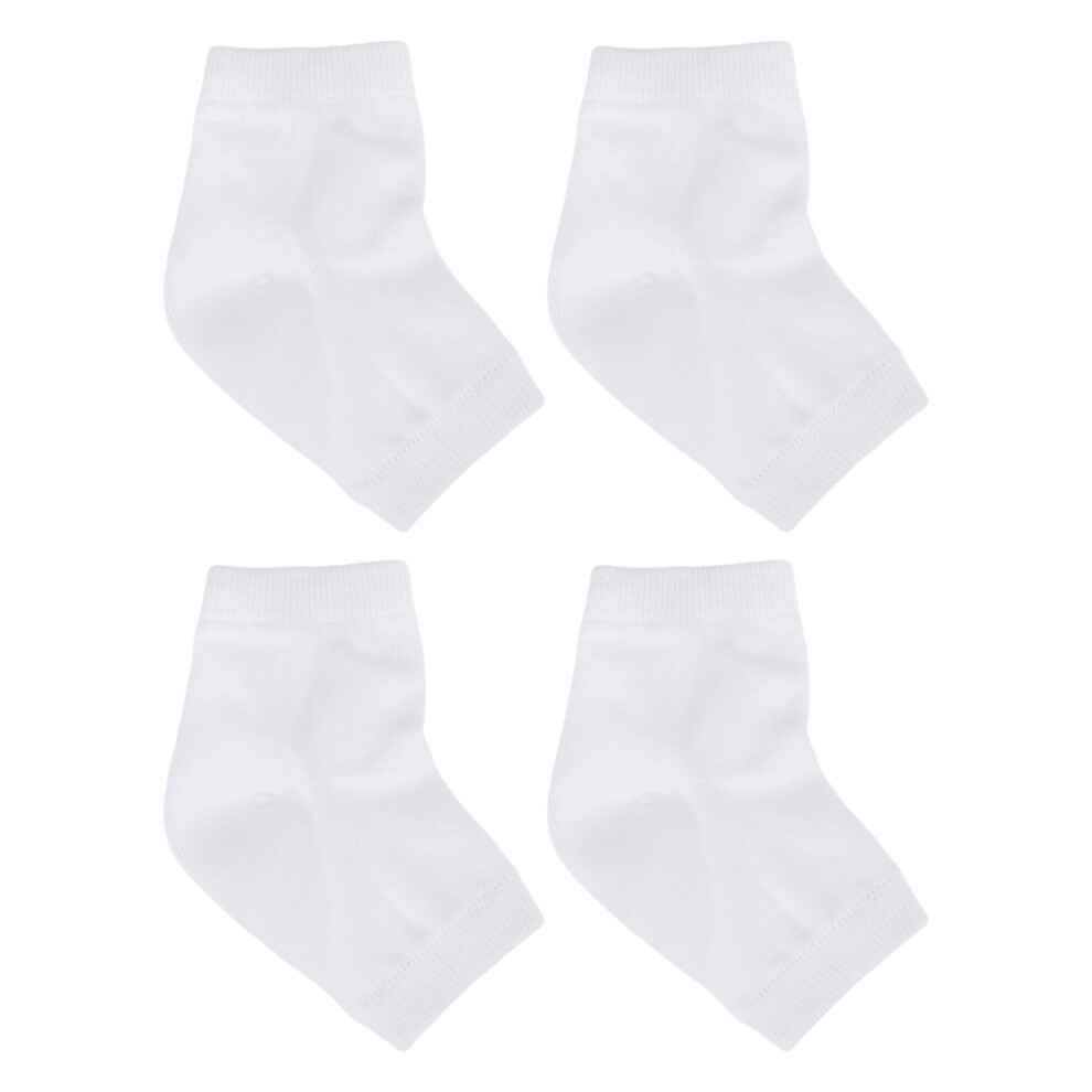 Iplusmile White 4 Pairs Gel Heel Socks For Cracked Heels Moisturizing Exfoliating