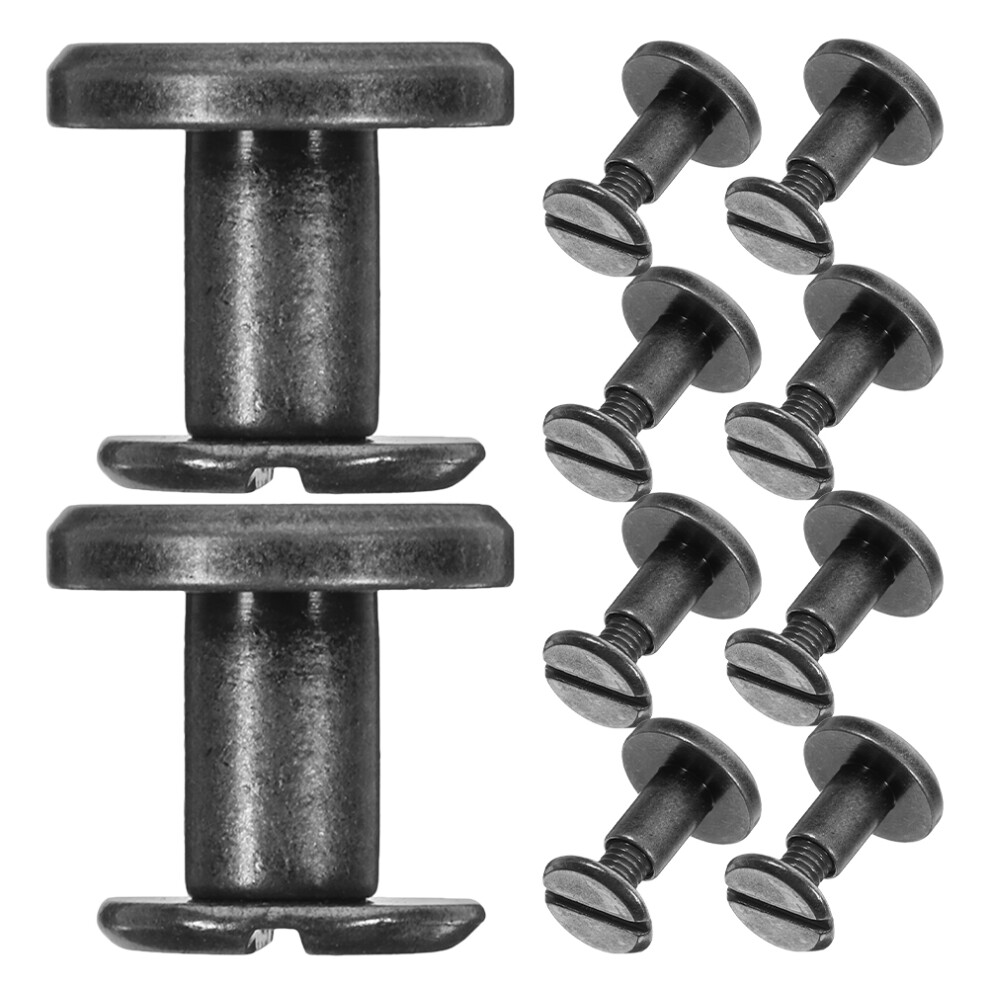 50 Pcs Rivet Fastening Kit Flat Head Studs For Book Binding 033590375005
