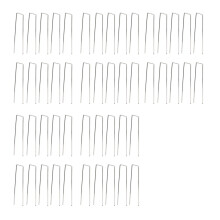 50Pcs Galvanized Steel U Shaped Garden Stakes 4x10cm 0.4mm