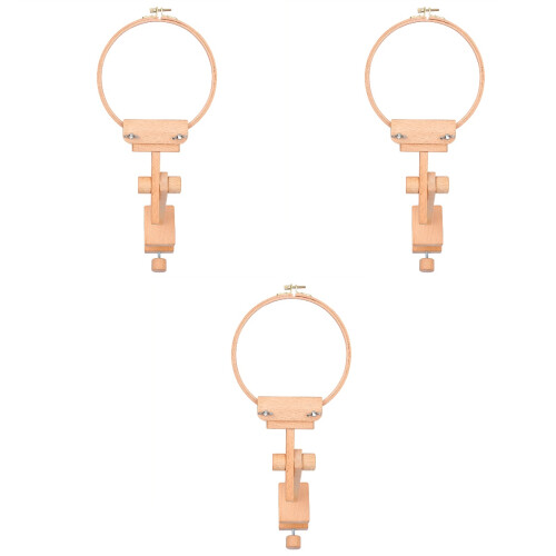 3Pcs 360 Degree Adjustable Wooden Cross Stitch Frame Stand 2
