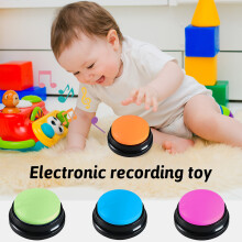 Pet Communication Recordable Dog Buttons 4 Colors 30 Sec Playback for Training