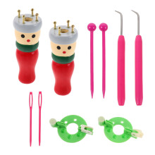 2 Sets Knitting Tool: Diy Cord Set - Wooden Spool Braider For Crafts