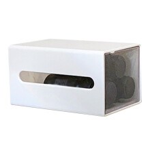Wall Mount Drawer Storage Box Plastic Cotton Swabs Hair Clips