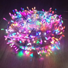 (Multicolor) Christmas String Lights Indoor Outdoor, 33FT 100 LED Extendable Clear Wire 8 Modes Plug in for Christmas Tree Holiday Party Garden Decorations
