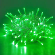 (Green) Christmas String Lights Indoor Outdoor, 33FT 100 LED Extendable Clear Wire 8 Modes Plug in for Christmas Tree Holiday Party Garden Decorations