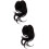 2Pcs Black Plastic Claw Clip Hair Extensions Seamless Bun Decoration 9