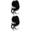 2Pcs Black Plastic Claw Clip Hair Extensions Seamless Bun Decoration 7