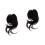 2Pcs Black Plastic Claw Clip Hair Extensions Seamless Bun Decoration 6