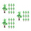 75Pcs Green Plastic Palm Trees Miniature Artificial Coconut Tree Decor 7